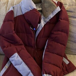Columbia Maroon and Light Gray Winter coat